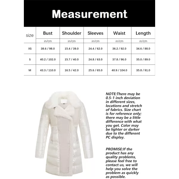 Bellivera Women's Puffer Jacket Faux Leather Bubble Padding Sherpa-Lined Coat with Removable Fur Collar