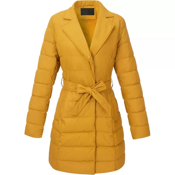 Bellivera Women's Puffer Jacket Faux Leather Bubble Padding Sherpa-Lined Coat with Removable Fur Collar