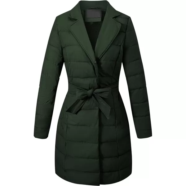 Bellivera Women's Puffer Jacket Faux Leather Bubble Padding Sherpa-Lined Coat with Removable Fur Collar