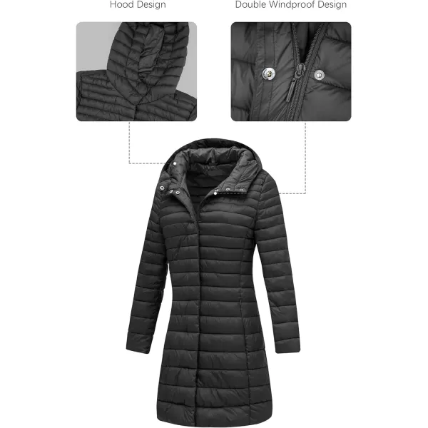 Bellivera Women's Quilted Lightweight Puffer Jacket, Winter Coats for Women Long Padded Bubble Coat