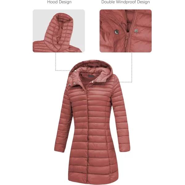 Bellivera Women's Quilted Lightweight Puffer Jacket, Winter Coats for Women Long Padded Bubble Coat