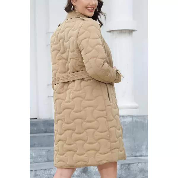 Bellivera Women's Quilted Lightweight Puffer Jacket, Winter Coats for Women Long Padded Bubble Coat