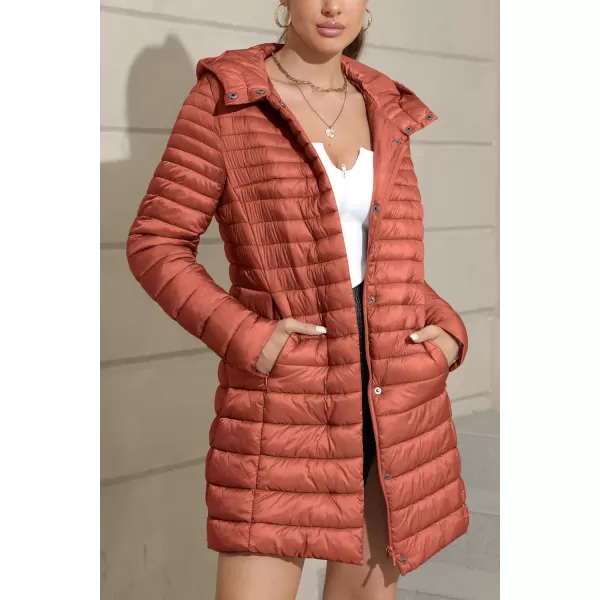 Bellivera Women's Quilted Lightweight Puffer Jacket, Winter Coats for Women Long Padded Bubble Coat