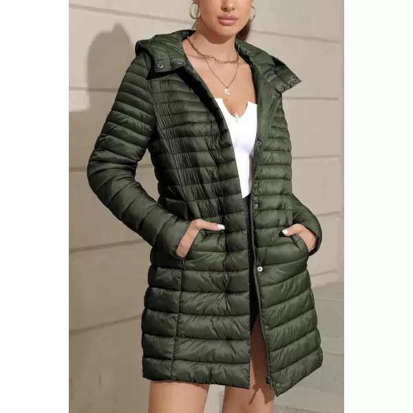Bellivera Women's Quilted Lightweight Puffer Jacket, Winter Coats for Women Long Padded Bubble Coat