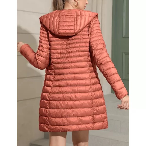 Bellivera Women's Quilted Lightweight Puffer Jacket, Winter Coats for Women Long Padded Bubble Coat