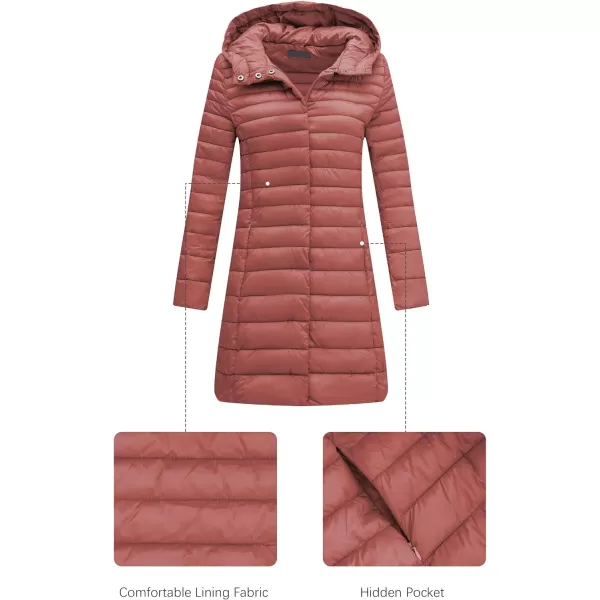 Bellivera Women's Quilted Lightweight Puffer Jacket, Winter Coats for Women Long Padded Bubble Coat