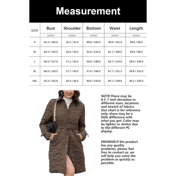 Bellivera Women's Quilted Lightweight Puffer Jacket, Winter Coats for Women Long Padded Bubble Coat