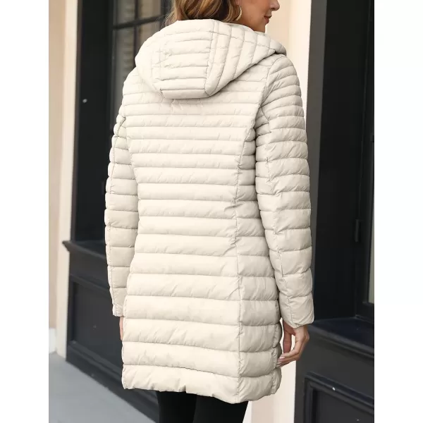 Bellivera Women's Quilted Lightweight Puffer Jacket, Winter Coats for Women Long Padded Bubble Coat