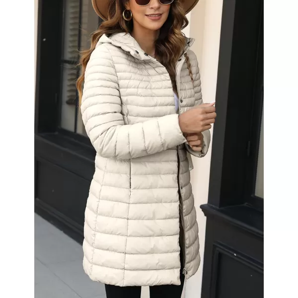 Bellivera Women's Quilted Lightweight Puffer Jacket, Winter Coats for Women Long Padded Bubble Coat