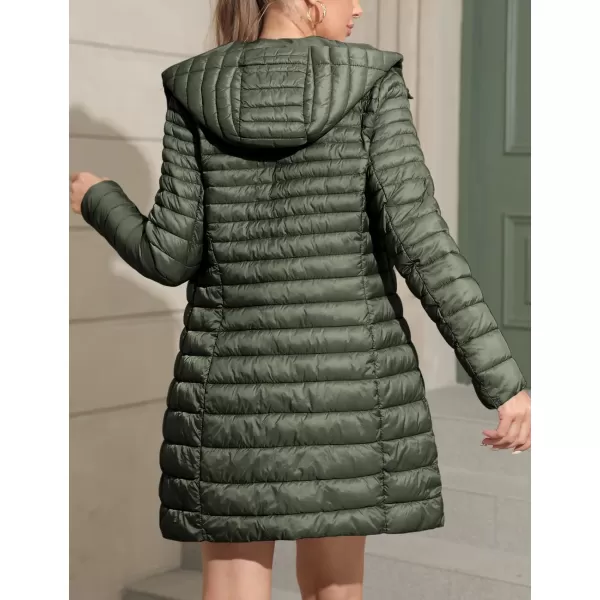 Bellivera Women's Quilted Lightweight Puffer Jacket, Winter Coats for Women Long Padded Bubble Coat