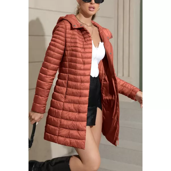 Bellivera Women's Quilted Lightweight Puffer Jacket, Winter Coats for Women Long Padded Bubble Coat