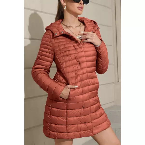 Bellivera Women's Quilted Lightweight Puffer Jacket, Winter Coats for Women Long Padded Bubble Coat