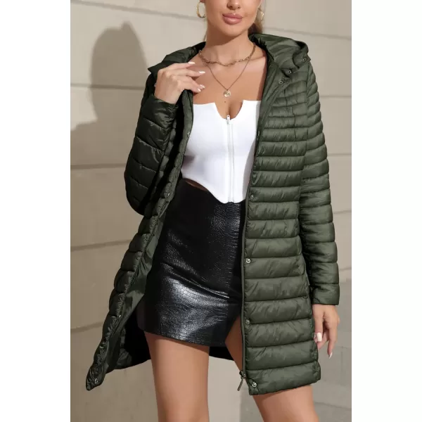 Bellivera Women's Quilted Lightweight Puffer Jacket, Winter Coats for Women Long Padded Bubble Coat
