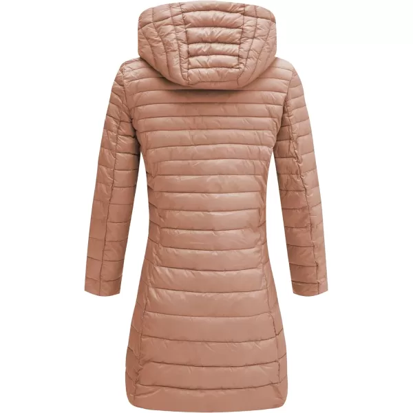 Bellivera Women's Quilted Lightweight Puffer Jacket, Winter Coats for Women Long Padded Bubble Coat