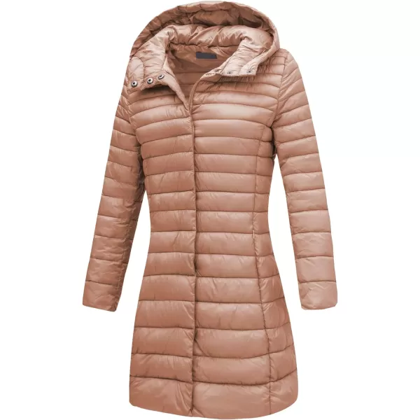 Bellivera Women's Quilted Lightweight Puffer Jacket, Winter Coats for Women Long Padded Bubble Coat