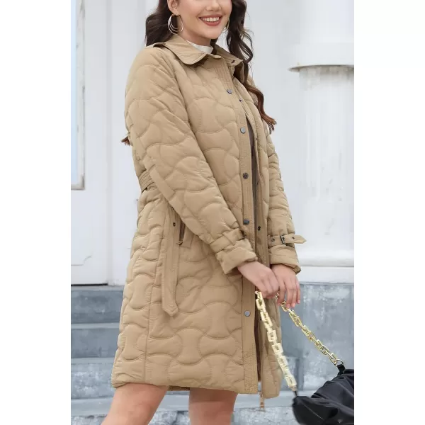 Bellivera Women's Quilted Lightweight Puffer Jacket, Winter Coats for Women Long Padded Bubble Coat