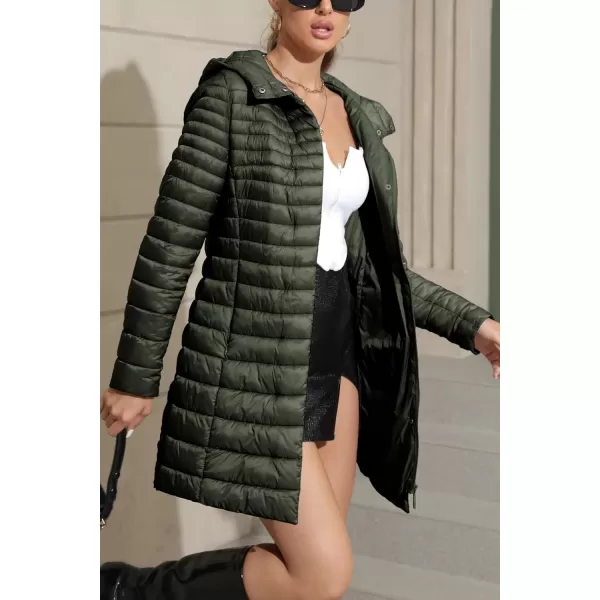 Bellivera Women's Quilted Lightweight Puffer Jacket, Winter Coats for Women Long Padded Bubble Coat