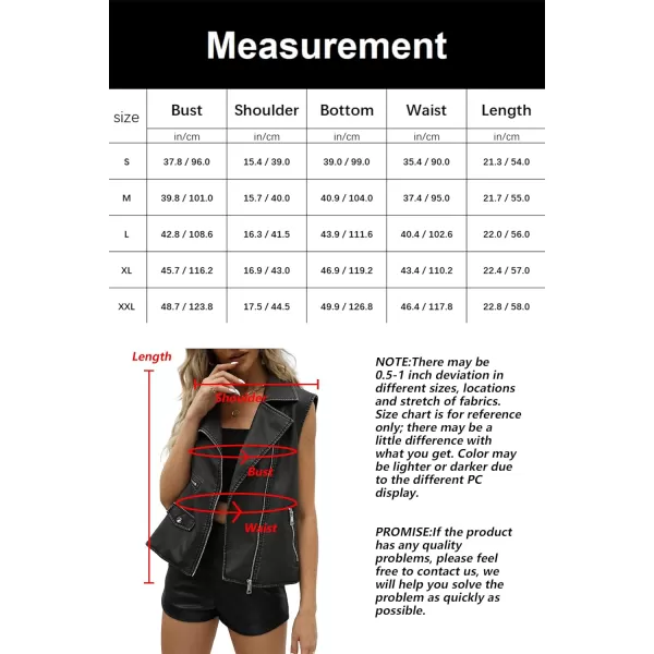 Bellivera Women's Vest Motorcycle Biker Faux Leather Sleeveless Jacket PU Waistcoat with Pockets