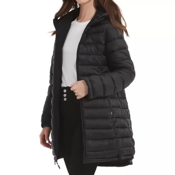 Bellivera Women Puffer Jacket Reversible Spring and Winter Fashion Warm Quilted Long Hooded Padded Bubble Coat