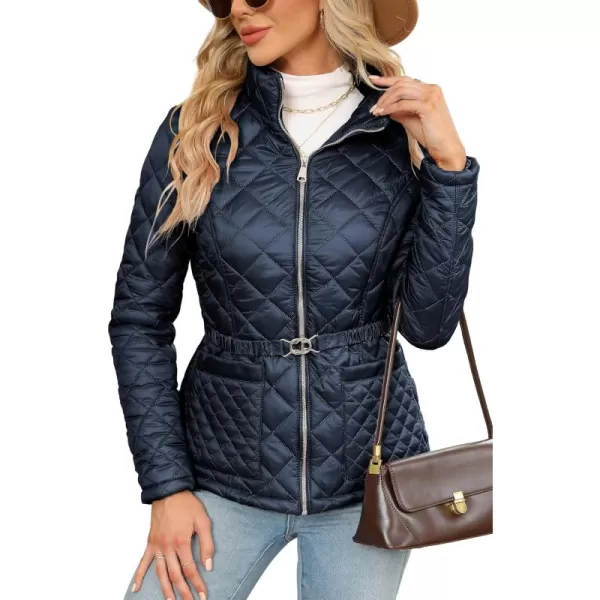 Bellivera Womens Diamond Quilted Lightweight Puffer Jacket Spring and Winter Padded Coat