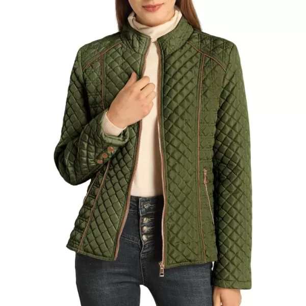 Bellivera Womens Diamond Quilted Lightweight Puffer Jacket Spring and Winter Padded Coat