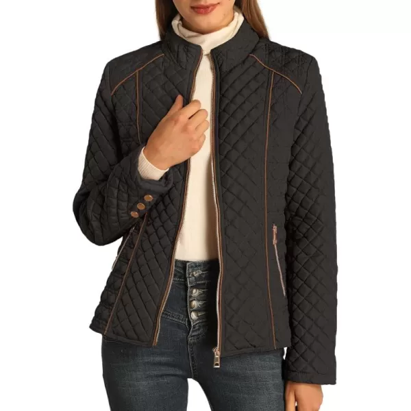 Bellivera Womens Diamond Quilted Lightweight Puffer Jacket Spring and Winter Padded Coat