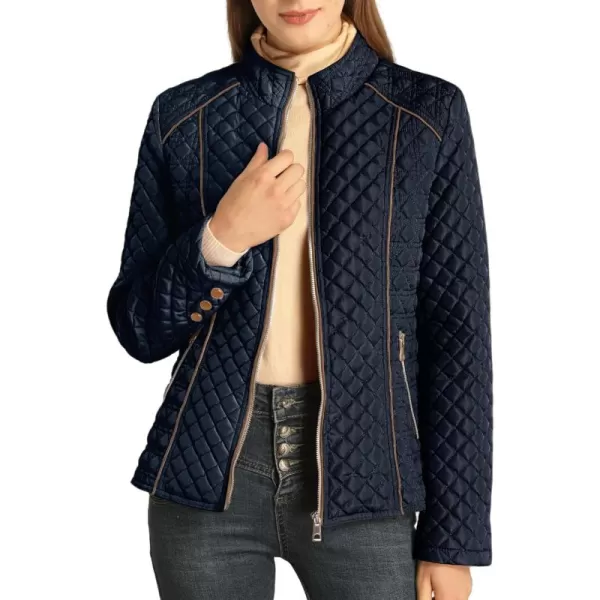 Bellivera Womens Diamond Quilted Lightweight Puffer Jacket Spring and Winter Padded Coat