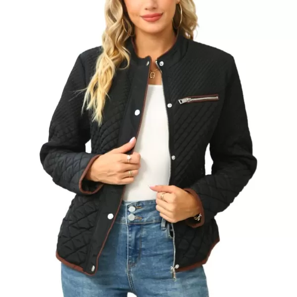 Bellivera Womens Diamond Quilted Lightweight Puffer Jacket Spring and Winter Padded Coat