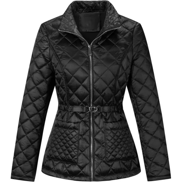Bellivera Womens Diamond Quilted Lightweight Puffer Jacket Spring and Winter Padded Coat