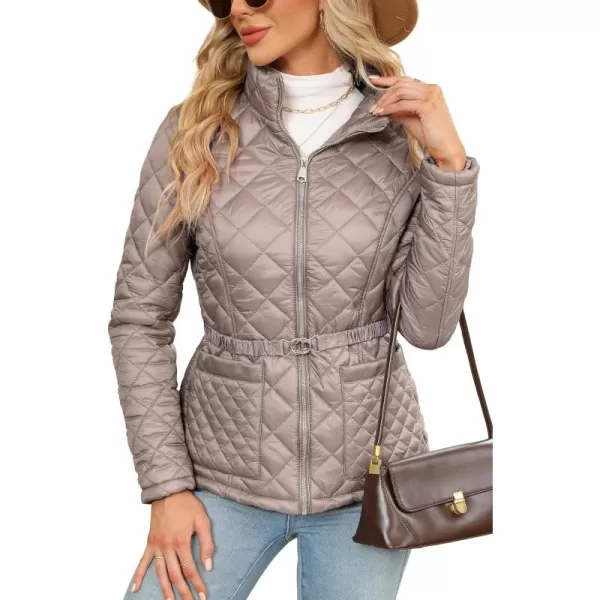 Bellivera Womens Diamond Quilted Lightweight Puffer Jacket Spring and Winter Padded Coat