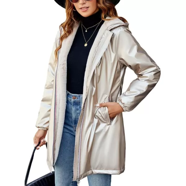 Bellivera Womens Lightweight Puffer Jacket, Winter Coats for Women Warm Quilted Bubble Padded Hood Coat with Faux Fur Collar