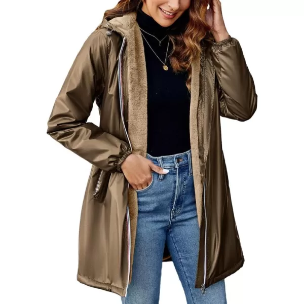 Bellivera Womens Lightweight Puffer Jacket, Winter Coats for Women Warm Quilted Bubble Padded Hood Coat with Faux Fur Collar