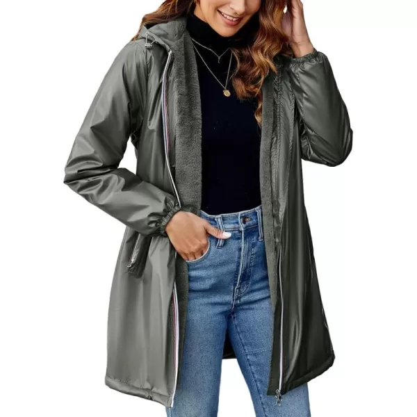 Bellivera Womens Lightweight Puffer Jacket, Winter Coats for Women Warm Quilted Bubble Padded Hood Coat with Faux Fur Collar