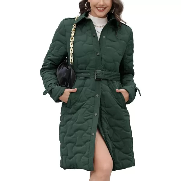 Bellivera Women's Quilted Lightweight Puffer Jacket, Winter Coats for Women Long Padded Bubble Coat