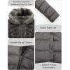 imageBellivera Women Double Sided Faux Fur Jacket Spring and Winter Fashion Reversible Hood Puffer Coat with Fur CollarGray