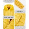 imageBellivera Women Double Sided Faux Fur Jacket Spring and Winter Fashion Reversible Hood Puffer Coat with Fur CollarYellow
