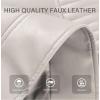 imageBellivera Womens Faux Leather Casual Jacket 2025 Spring Trendy Motorcycle Outfits Lightweight Classic CoatBeige