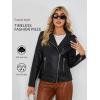 imageBellivera Womens Faux Leather Casual Jacket 2025 Spring Trendy Motorcycle Outfits Lightweight Classic CoatBlack