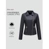 imageBellivera Womens Faux Leather Casual Jacket 2025 Spring Trendy Motorcycle Outfits Lightweight Classic CoatBlack Biker Coat