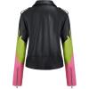imageBellivera Womens Faux Leather Casual Jacket 2025 Spring Trendy Motorcycle Outfits Lightweight Classic CoatBlack Candy