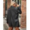 imageBellivera Womens Faux Leather Casual Jacket 2025 Spring Trendy Motorcycle Outfits Lightweight Classic CoatBlack Midlength Jacket