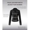 imageBellivera Womens Faux Leather Casual Jacket 2025 Spring Trendy Motorcycle Outfits Lightweight Classic CoatBlack Retro