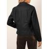 imageBellivera Womens Faux Leather Casual Jacket 2025 Spring Trendy Motorcycle Outfits Lightweight Classic CoatBlack With Belt