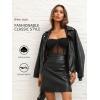 imageBellivera Womens Faux Leather Casual Jacket 2025 Spring Trendy Motorcycle Outfits Lightweight Classic CoatBlack With Belt