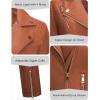 imageBellivera Womens Faux Leather Casual Jacket 2025 Spring Trendy Motorcycle Outfits Lightweight Classic CoatBrown