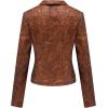 imageBellivera Womens Faux Leather Casual Jacket 2025 Spring Trendy Motorcycle Outfits Lightweight Classic CoatBrown Retro