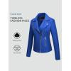 imageBellivera Womens Faux Leather Casual Jacket 2025 Spring Trendy Motorcycle Outfits Lightweight Classic CoatDarkblue