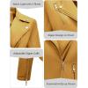 imageBellivera Womens Faux Leather Casual Jacket 2025 Spring Trendy Motorcycle Outfits Lightweight Classic CoatGinger