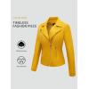 imageBellivera Womens Faux Leather Casual Jacket 2025 Spring Trendy Motorcycle Outfits Lightweight Classic CoatGinger
