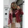 imageBellivera Womens Faux Leather Casual Jacket 2025 Spring Trendy Motorcycle Outfits Lightweight Classic CoatRed